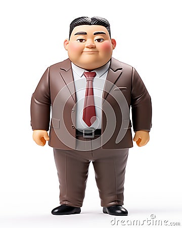 A chubby chinese businessman action figure Stock Photo