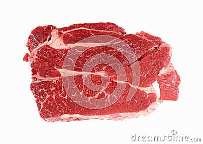 Chuck Steak Top View Stock Photo