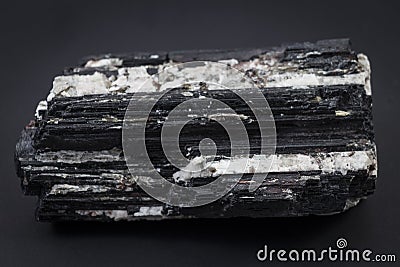 Chunk of Black Toumaline Stock Photo