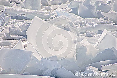 Chunks of ice in sunlight Stock Photo