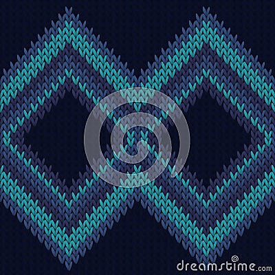 Chunky rhombus argyle knit texture geometric Vector Illustration