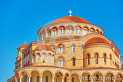 Church of Agios Nektarios Stock Photo