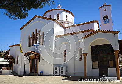 Church of Agios Nektarios, Crete Stock Photo