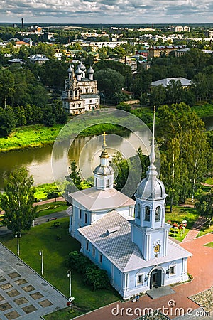 Church of Alexander Nevsky in Vologda top view soft light. Russia landmark Stock Photo