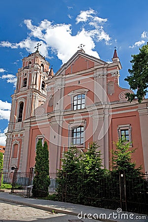 The Church of All Saints in Vilnius Stock Photo