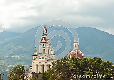 Church in the Andes Mountains Stock Photo