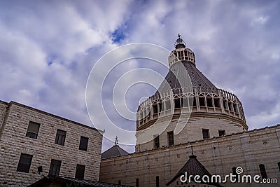 The Church of the Annunciation, the the site of the house of the Virgin Mary in Nazareth, Israel Stock Photo