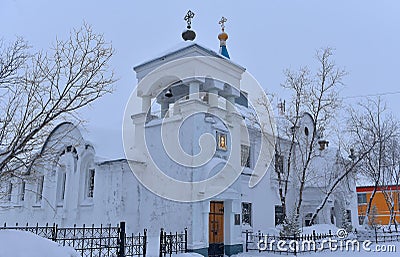 Church of the Archangel Michael, Vorkuta, Russian Orthodox Church, Vorkuta diocese, Vorkuta deanery Stock Photo