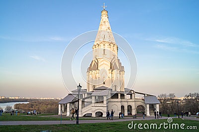 Church of the Ascension, Kolomenskoye estate museum, Moscow. Editorial Stock Photo
