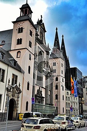 Church of the Assumption of the Blessed Virgin Mary in Cologne Editorial Stock Photo