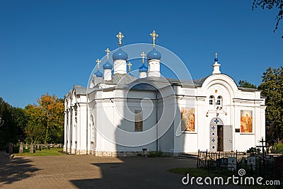 Church of the Assumption of the Blessed Virgin Mary in the village of Zavidovo Editorial Stock Photo