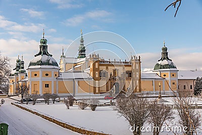 Church of baroque monastery at Svata Hora -The Holy Mountain. Pribram, Czech Republic Stock Photo
