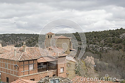 Church and Belltower CalataÃ±azor Stock Photo