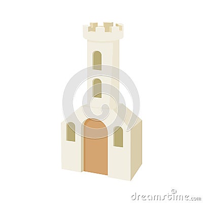 Church building icon, cartoon style Vector Illustration