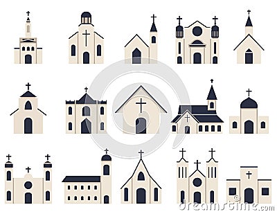 Church building icon vector Vector Illustration