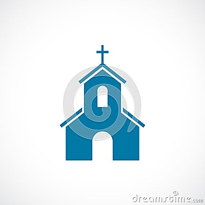 Church building vector icon Vector Illustration