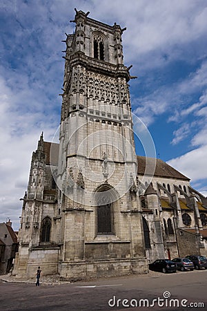 Church in Burgundy, France, near the city Sens Stock Photo