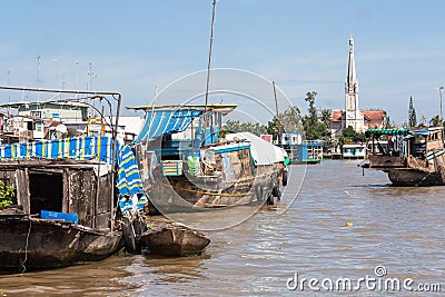 Church of Cai Be Vietnam Stock Photo