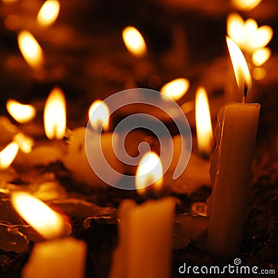 Church Candles Stock Photo