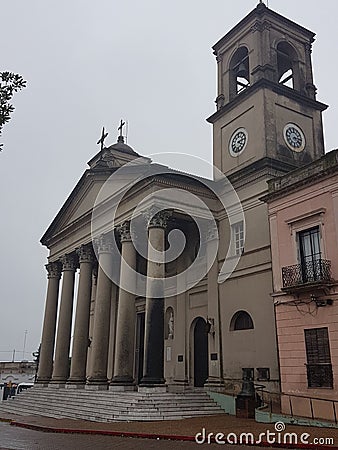 Church in the center of the Paysandu Stock Photo