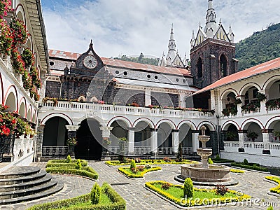 Church courtyard Stock Photo