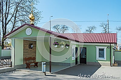 Church courtyard Stock Photo