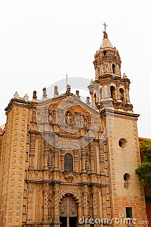 Baroque Church del carmen in san luis potosi, mexico IV Stock Photo