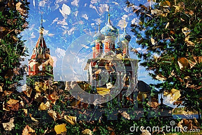 Church of Dimitry on Blood. Kremlin in Uglich. Stock Photo