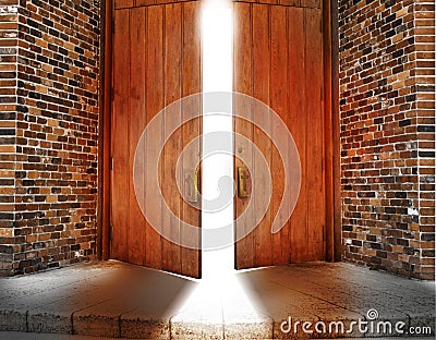 Church doors Stock Photo