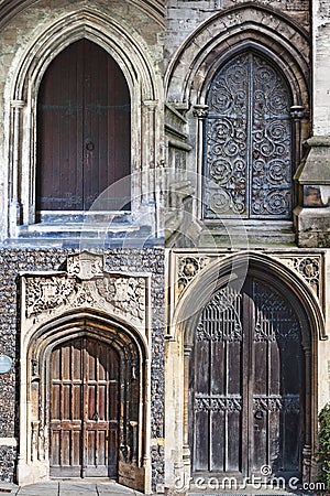 Church doors Stock Photo