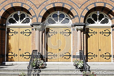 Church Doors Entrance Stock Photo