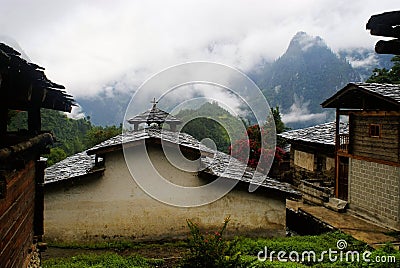 The Church in the Dulong nationality area Stock Photo