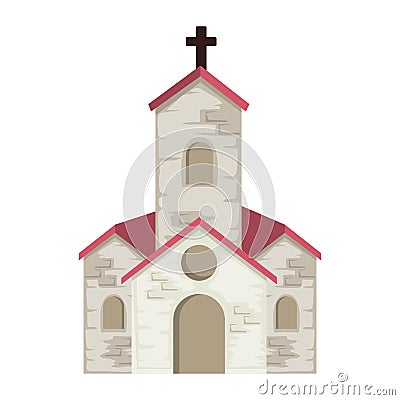 Church facade building icon Vector Illustration