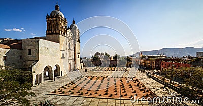 Panorama of the Church of Santo Domingo de GuzmÃ¡n from the Cultural Centre of Oaxaca, Oaxaca, Mexico Editorial Stock Photo