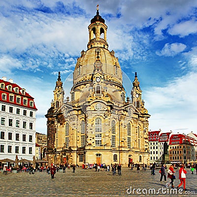 Church Frauenkirche , Dresden Editorial Stock Photo