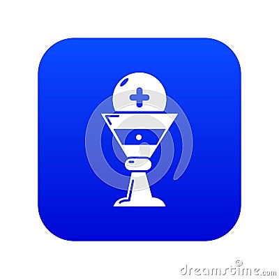 Church goblet glyph icon blue vector Vector Illustration