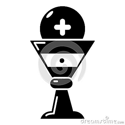Church goblet glyph icon , simple style Vector Illustration