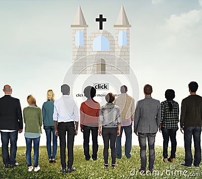 Church God Believe Jesus Pray Concept Stock Photo