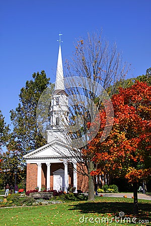 Church in Greenfield village Stock Photo