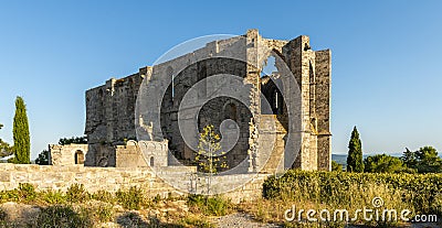 The ruins of the Saint-FÃ©lix de Montceau Abbey near the Bassin de Thau, in HÃ©rault. Stock Photo