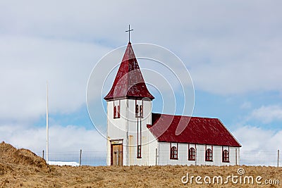 Church in the Hellnar village in Iceland Stock Photo