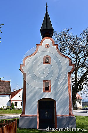 Church in Holasovice UNESCO protected village Stock Photo