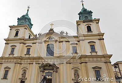 Church of the Holy Cross in Warsaw, Poland. Stock Photo