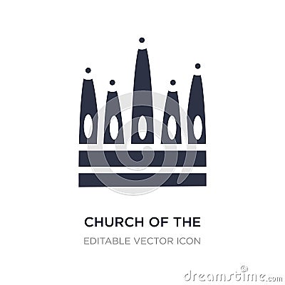 church of the holy family icon on white background. Simple element illustration from Monuments concept Vector Illustration