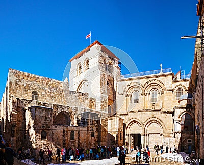 The Church of Holy Sepulcher in Jerusalem Editorial Stock Photo