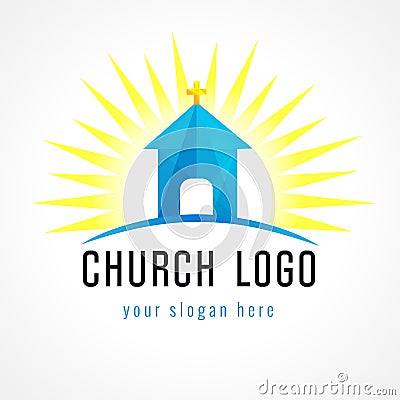 Church house logo Vector Illustration