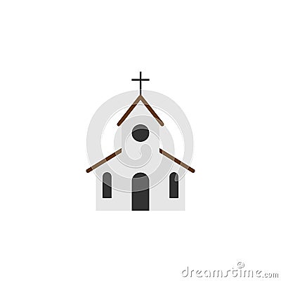 Church icon. Flat style Stock Photo