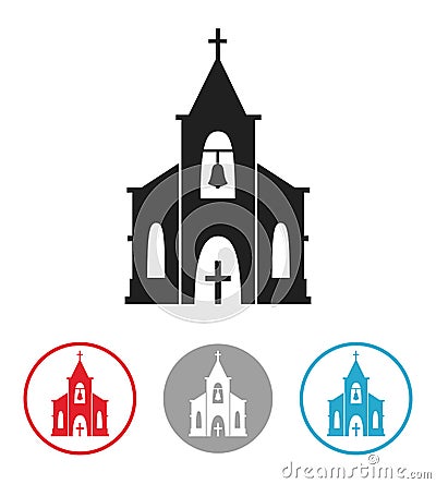 Church icon isolated on white background. Vector Illustration