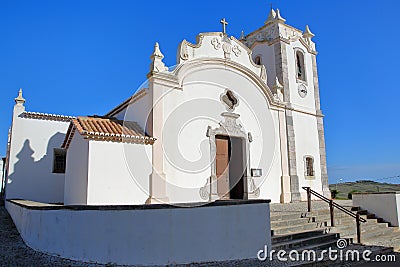 The church Igreja Matriz of Vila do Bispo in Algarve Stock Photo