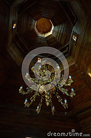 Church inside Baturin Chandelier Editorial Stock Photo